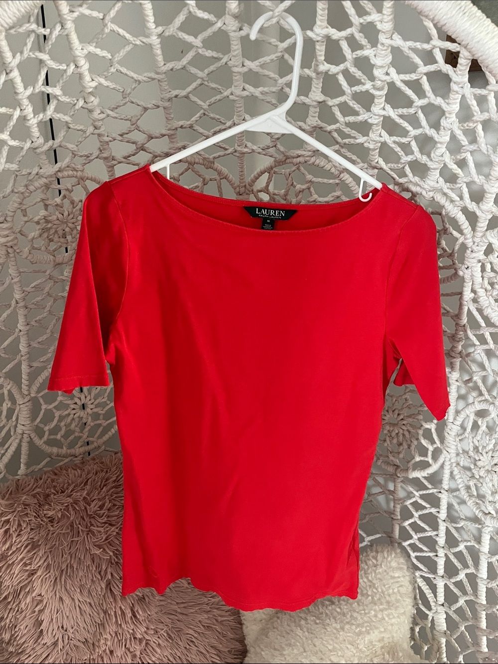 Ralph Lauren Red Crewneck Short-Sleeve Tee